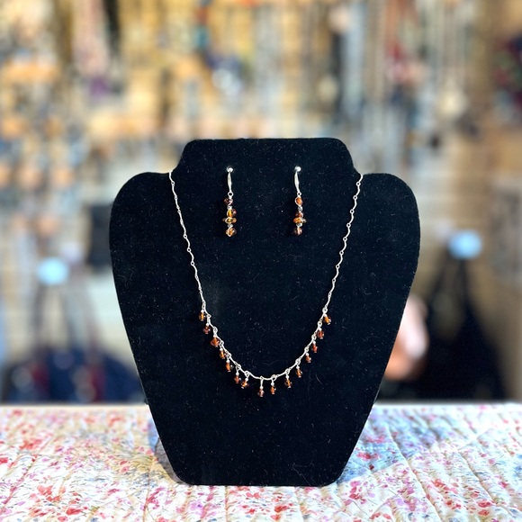 Sterling Amber Necklace - Picture 5 of 5